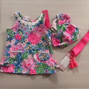 Lilly Pulitzer Pink and Blue Baby Dress